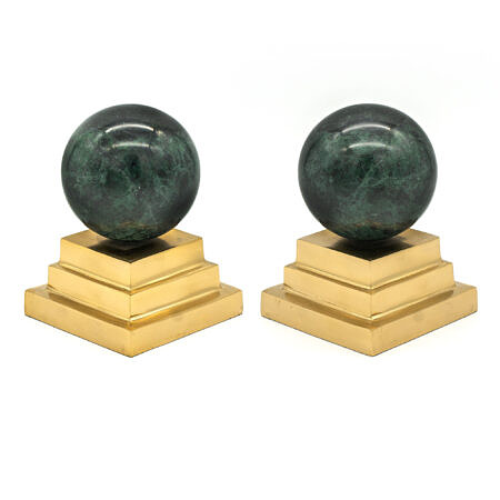 green_marble_sphere_bookends_side